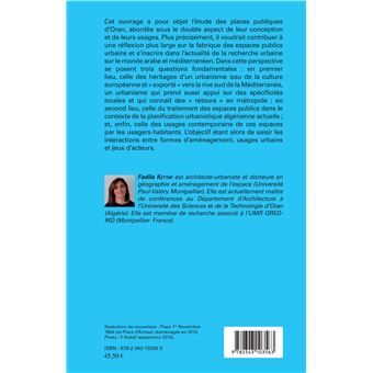 La fabrique des espaces publics en Algérie