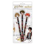 Ensemble de 3 crayons et gommes Chibi Harry Potter