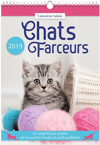 Calendrier hebdo Chats farceurs 2019