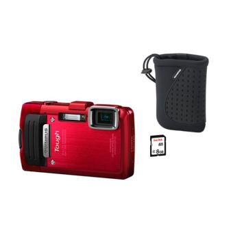 Pack Fnac Olympus Tg 830 Etanche 10 Metres Rouge Etui Carte