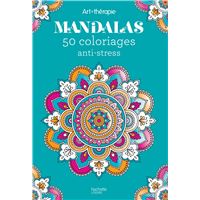 COM-FOUR® Lot de 3 livres de coloriage pour adultes art de détente créative mandala et autres magnifiques motifs à colorier set de 2 à 3 pièces 