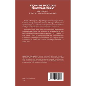 Leçons de sociologie du développement