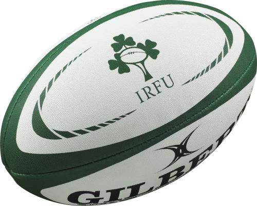 Ballon de rugby Gilbert Replica Bayonne Taille 5 Crème, Noir et Bleu