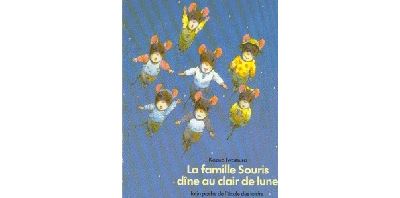 Famille souris dine au clair de lune - Kazuo Iwamura - (donnée non spécifiée)