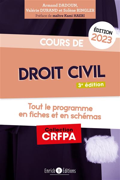 Cours de droit civil 2023 - Armand Dadoun - broché