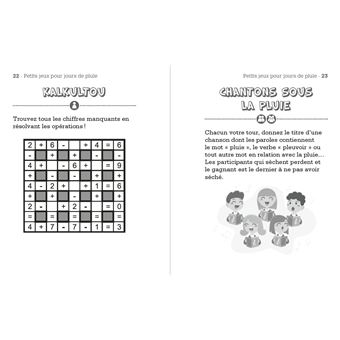 Petit Livre des Petits jeux pour jours de pluie