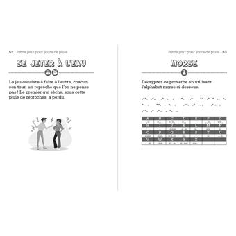 Petit Livre des Petits jeux pour jours de pluie
