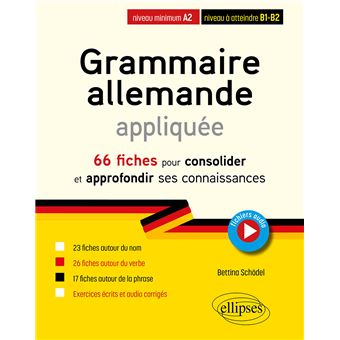 Grammaire allemande appliquée de A2 vers B1-B2.