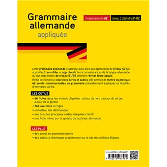 Grammaire allemande appliquée de A2 vers B1-B2.