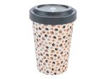 Mug en bambou Woodway motifs pattes de chien gris