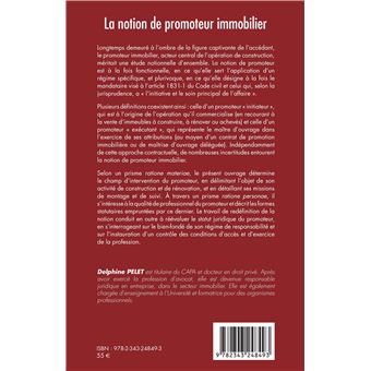 La notion de promoteur immobilier