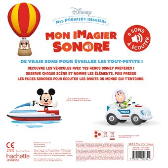 DISNEY BABY - Mes Premiers Imagiers - Mon imagier Sonore - Les véhicules
