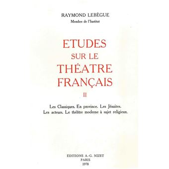 Études sur le théâtre français