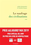 Le naufrage des civilisations - Prix Aujourd'hui 2019