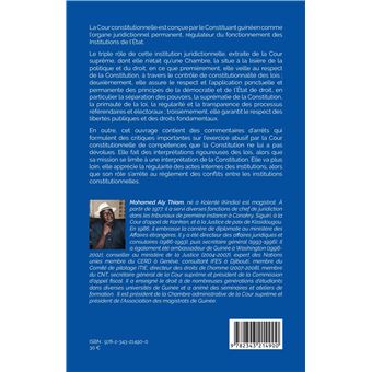 Fonctionnement de la Cour constitutionnelle de la République de Guinée