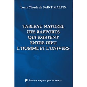 Tableau naturel des rapports qui existent entre Dieu l'homme et l'univers