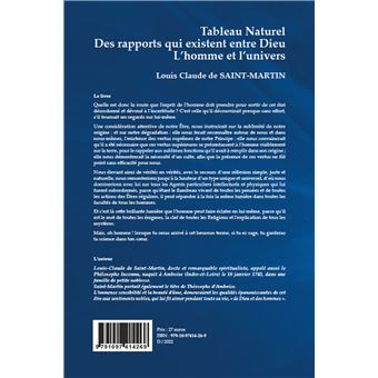 Tableau naturel des rapports qui existent entre Dieu l'homme et l'univers