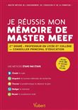 Je réussis mon mémoire de Master MEEF