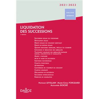 Liquidation des successions 2021/22