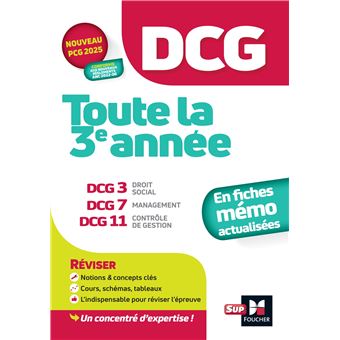 Dcg Toute La 3e Annee Du Dcg 3 7 11 En Fiches Revision Broche Collectif Achat Livre Ou Ebook Fnac