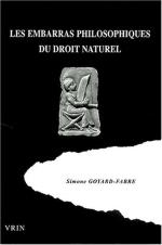 Les embarras philosophiques du droit naturel