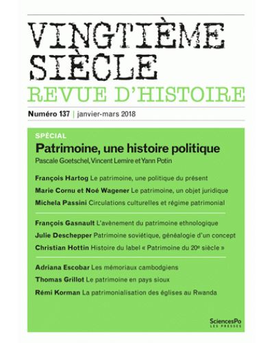 Vingtième siècle 137, janvier-mars 2018 -  Collectif - broché