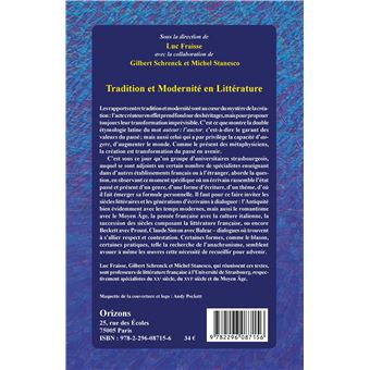 Tradition et modernite en litterature