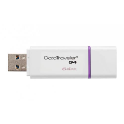Clé USB 3.0 Kingston DataTraveler G4 64 Go Blanc et Violet