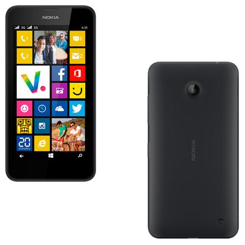 Nokia Lumia 630 Dual SIM - 3G smartphone - double SIM - RAM 512 Mo / Mémoire interne 8 Go - microSD slot - Écran LCD - 4.5\