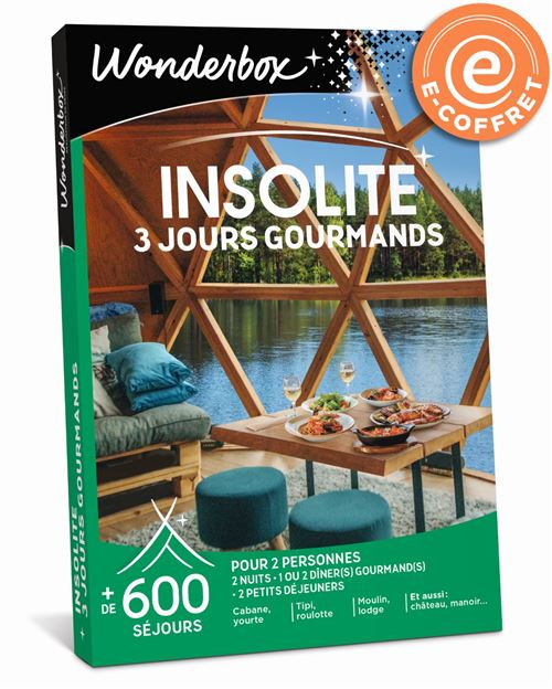 E-coffret Wonderbox Insolite 3 jours gourmands
