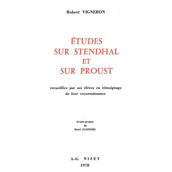 Études sur Stendhal et sur Proust