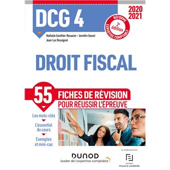 DCG 4 Droit fiscal - Fiches de révision - 2020-2021