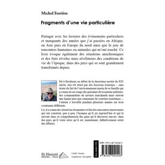 Fragments d’une vie particulière