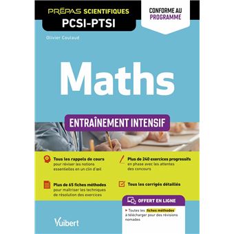 Maths PCSI-PTSI. Entraînement intensif - Conforme au nouveau programme