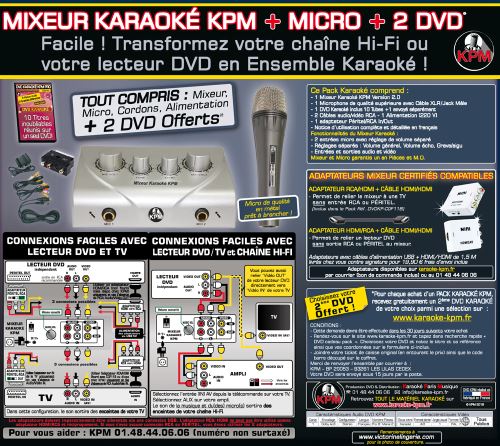 KARAOKE PARIS MUSIQUE - KPM:Coffret 6 DVD plus 1 Karaoke Kpm Mega