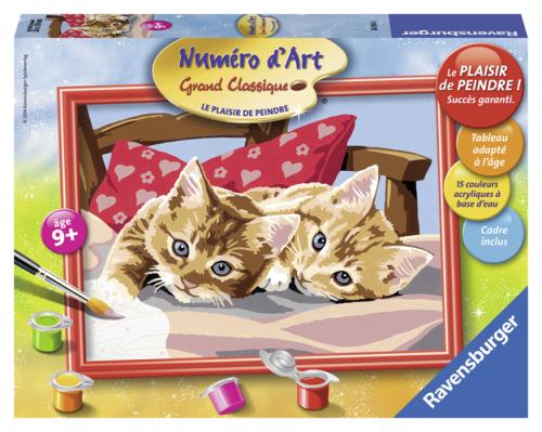 Ravensburger – Numéro d’Art mini format – Adorables chatons – Loisir  créatif – Kit de peinture par numéros – Activité détente et créative – Dès  7 ans