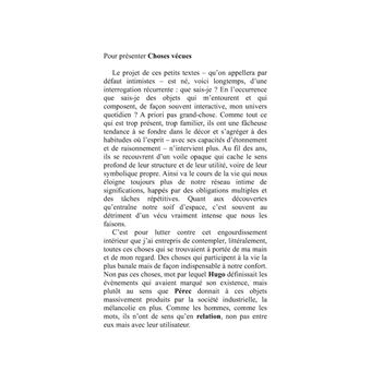 Choses Vécues