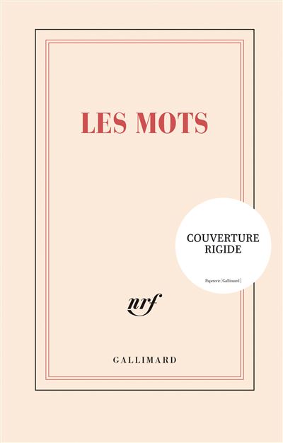 Carnet rigide ligne les mots