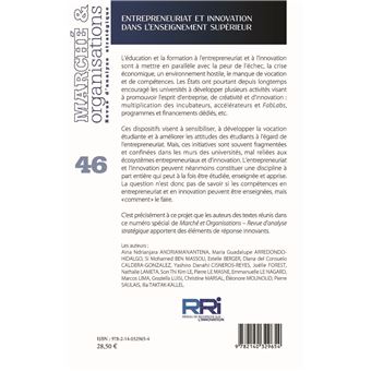 Entrepreneuriat et innovation dans l'enseignement supérieur