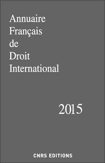 Annuaire franþais de droit international 2016
