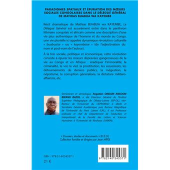Paradigmes spatiaux et épuration des murs sociales congolaises dans