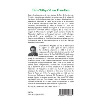 De la Wilaya VI aux Etats-Unis