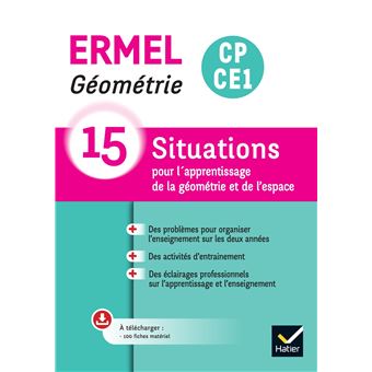 Ermel Geometrie Cp Ce1 Ed Guide Ressources Telechargeables Livre Cd Rom Jacques Douaire Association Ermel Henri Claude Argaud Achat Livre Fnac