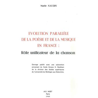 Évolution parallèle de la poésie et de la musique en France