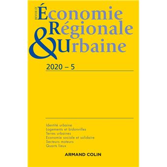 Revue d'économie régionale et urbaine Nº5/2020 Varia