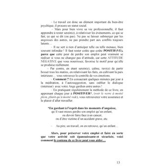 Peur de perdre votre emploi ? Bannissez cette crainte en cultivant la paix intérieure...