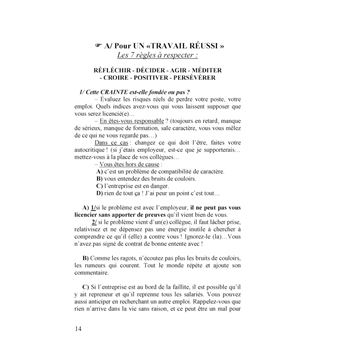 Peur de perdre votre emploi ? Bannissez cette crainte en cultivant la paix intérieure...