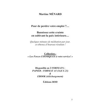 Peur de perdre votre emploi ? Bannissez cette crainte en cultivant la paix intérieure...