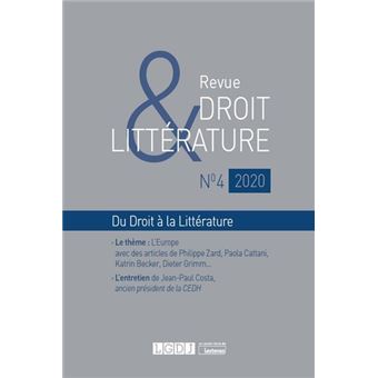 Revue Droit & Littérature n°4-2020