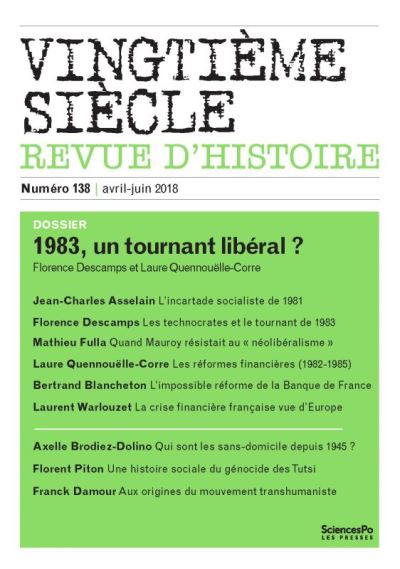 Vingtième siècle 138, avril-juin 2018 - Florence Descamps - broché
